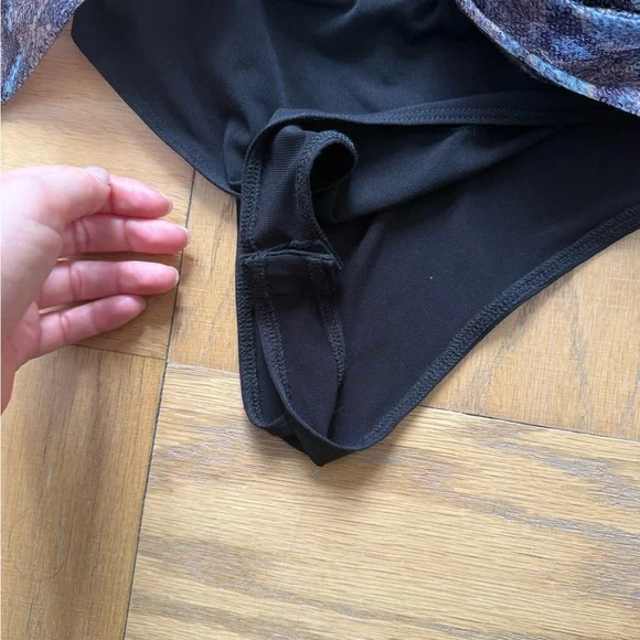 J.O.A. Blue and Brown Snake Print Sequin Bodysuit - Picture 5 of 6